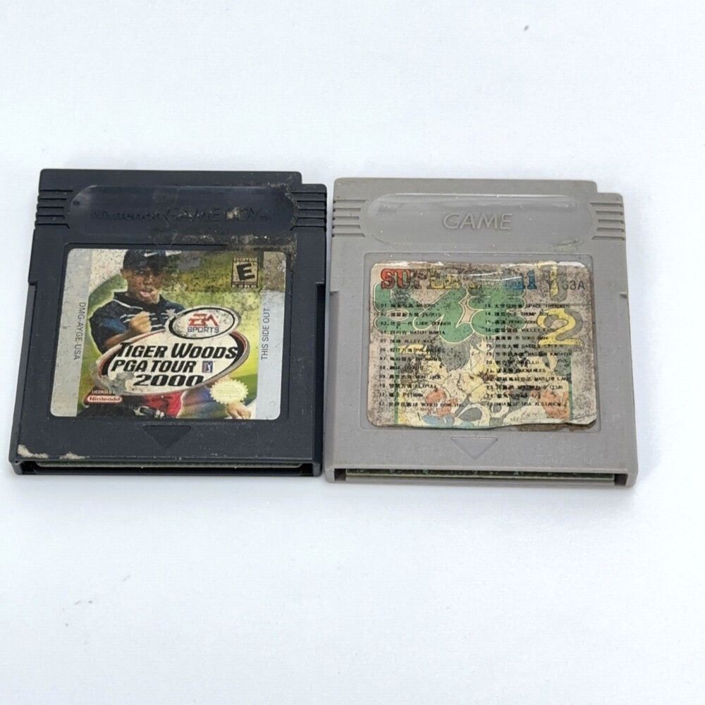 Tiger Woods PGA Tour 2000 + Super 25 in 1 Nintendo Gameboy AS IS - Untested